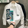 Áo sơ mi nam nhẹ sang trọng, dài tay in thời trang xuân thu hè, giảm 148k