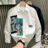 Áo sơ mi nam nhẹ sang trọng, dài tay in thời trang xuân thu hè, giảm 148k 3
