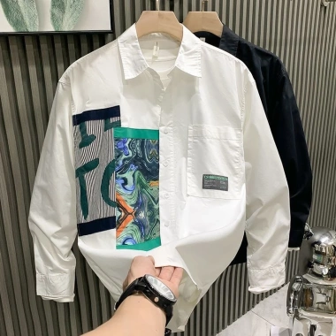 Áo sơ mi nam nhẹ sang trọng, dài tay in thời trang xuân thu hè, giảm 148k