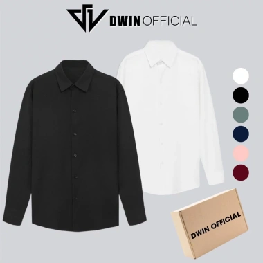 Áo sơ mi nam nữ dài tay DWIN chất nhung chéo Hàn, chống nhăn, 139.000 VND 2