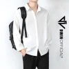 Áo sơ mi nam nữ dài tay DWIN chất nhung chéo Hàn, chống nhăn, 139.000 VND 3