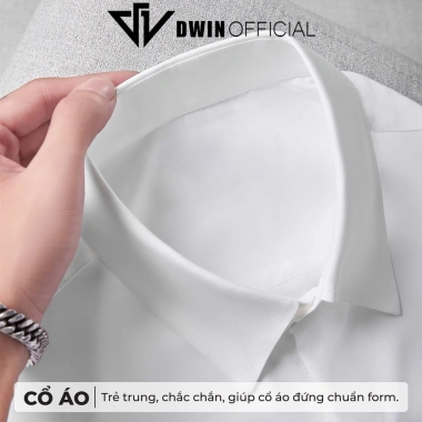 Áo sơ mi nam nữ dài tay DWIN chất nhung chéo Hàn, chống nhăn, 139.000 VND 6