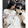 Áo sơ mi nam nữ in chữ Love chất vải mịn mát, thiết kế sang trọng, mặc đôi 6