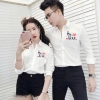 Áo sơ mi nam nữ in chữ Love chất vải mịn mát, thiết kế sang trọng, mặc đôi 10