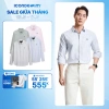 Áo sơ mi nam Oxford tay dài ICONDENIM sọc Palewave slimfit tôn dáng 320.000đ