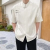 Áo sơ mi nam phong cách Trung Hoa Jacquard mùa hè, rời tay ngắn, nút đường, 582k 2