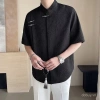 Áo sơ mi nam phong cách Trung Hoa Jacquard mùa hè, rời tay ngắn, nút đường, 582k 3