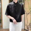 Áo sơ mi nam phong cách Trung Hoa Jacquard mùa hè, rời tay ngắn, nút đường, 582k 5