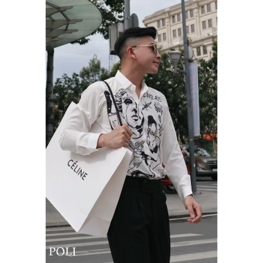 Áo sơ mi nam POLI MAN chất liệu mát mẻ, thiết kế hiện đại, giảm còn 375k