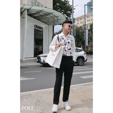 Áo sơ mi nam POLI MAN chất liệu mát mẻ, thiết kế hiện đại, giảm còn 375k