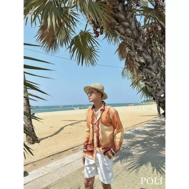 Áo sơ mi nam POLI MAN họa tiết mùa hè - Phong cách đi biển, giảm còn 375.000₫ 8
