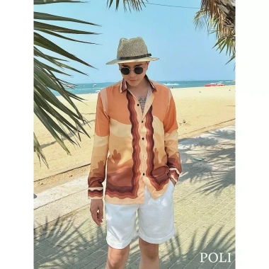 Áo sơ mi nam POLI MAN họa tiết mùa hè - Phong cách đi biển, giảm còn 375.000₫ 9