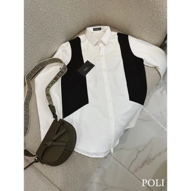 Áo sơ mi nam POLI phối màu thời trang, siêu nhẹ, giảm giá 20% chỉ 375.000 6
