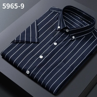 Áo sơ mi nam sọc công sở tay ngắn, cotton, giảm 21% chỉ 185.344 VND