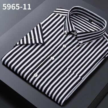 Áo sơ mi nam sọc công sở tay ngắn, cotton, giảm 21% chỉ 185.344 VND