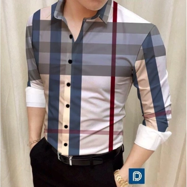 Áo sơ mi nam sọc tân thời đại, mềm mại thoáng mát, size M-6XL 40-90kg giá 105.000đ