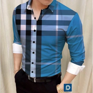 Áo sơ mi nam sọc tân thời đại, mềm mại thoáng mát, size M-6XL 40-90kg giá 105.000đ