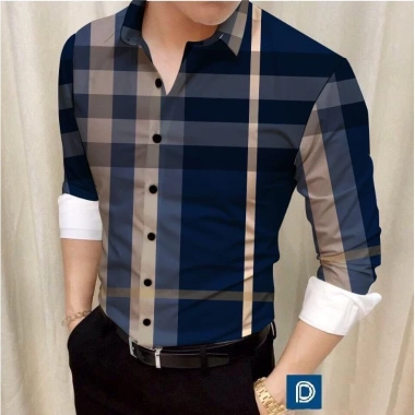Áo sơ mi nam sọc tân thời đại, mềm mại thoáng mát, size M-6XL 40-90kg giá 105.000đ