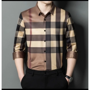 Áo sơ mi nam sọc tân thời đại, mềm mại thoáng mát, size M-6XL 40-90kg giá 105.000đ
