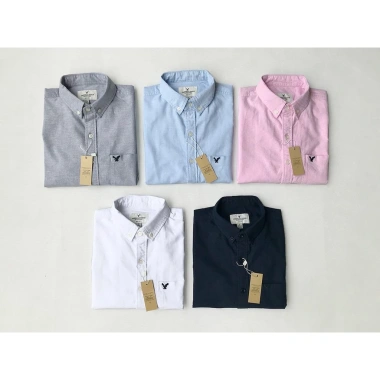 Áo sơ mi nam tay dài American Eagle cao cấp vải oxford xám nhạt - Giá 230.000 VND 3