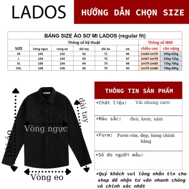 Áo sơ mi nam tay dài caro LADOS-8.121, trẻ trung, lịch lãm, túi hộp - 153.000đ 5
