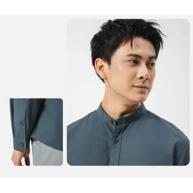 Áo sơ mi nam tay dài cổ tàu Poplin thoáng khí không xù lông Tết Coolmate 404.100₫ 3