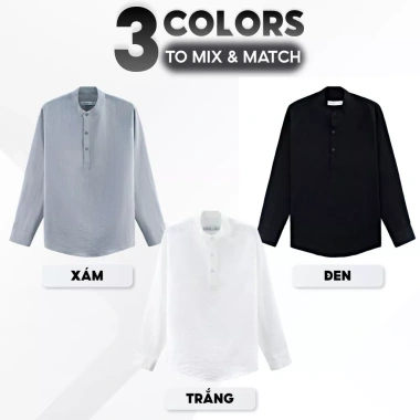 Áo sơ mi nam tay dài cổ trụ LADOS 28.108 – Hàn Quốc, form chuẩn, chất đẹp, trẻ trung 7 Áo sơ mi nam tay dài cổ trụ LADOS 28.108 – Hàn Quốc, form chuẩn, chất đẹp, trẻ trung 7