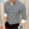 Áo sơ mi nam tay dài họa tiết sóng in 3D, không phai, màu nét, vải lụa chống nhăn, size M-6XL - 129k 3