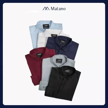 Áo sơ mi nam tay dài MATANO SM088 vải lụa không nhăn, form tailored tôn dáng - Giá chỉ 215.000₫