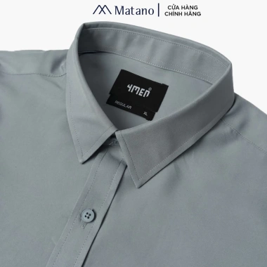 Áo sơ mi nam tay dài MATANO SM088 vải lụa không nhăn, form tailored tôn dáng - Giá chỉ 215.000₫