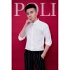 Áo sơ mi nam tay dài POLI MAN trắng - Giá chỉ 275k, giảm 23% chất liệu mỏng mịn 2