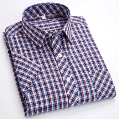 Áo sơ mi nam tay ngắn 100% cotton cỡ lớn phong cách Hàn Quốc kẻ sọc công sở - Giá chỉ 294.840 VND 3