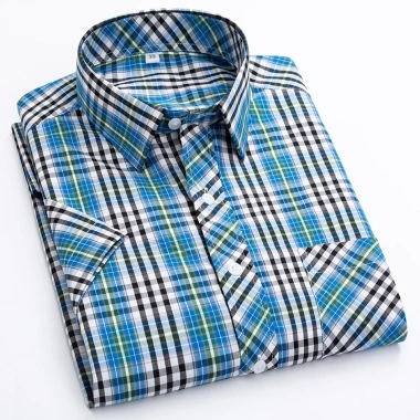 Áo sơ mi nam tay ngắn 100% cotton cỡ lớn phong cách Hàn Quốc kẻ sọc công sở - Giá chỉ 294.840 VND 4