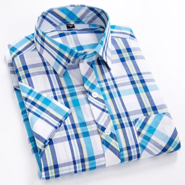 Áo sơ mi nam tay ngắn 100% cotton cỡ lớn phong cách Hàn Quốc kẻ sọc công sở - Giá chỉ 294.840 VND 6