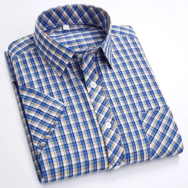 Áo sơ mi nam tay ngắn 100% cotton cỡ lớn phong cách Hàn Quốc kẻ sọc công sở - Giá chỉ 294.840 VND 10