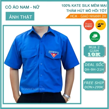 Áo sơ mi nam tay ngắn cao cấp Đoàn Thanh Niên Tình Nguyện 50-95kg – Thoáng mát, phong cách, giá 167.200₫