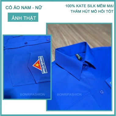 Áo sơ mi nam tay ngắn cao cấp Đoàn Thanh Niên Tình Nguyện 50-95kg – Thoáng mát, phong cách, giá 167.200₫