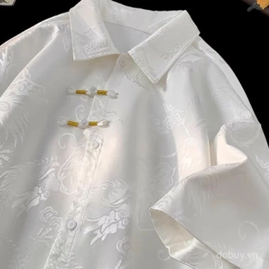 Áo sơ mi nam tay ngắn cổ điển Trung Quốc, silk cao cấp, làm áo khoác - 243.359 VND Áo sơ mi nam tay ngắn cổ điển Trung Quốc, silk cao cấp, làm áo khoác - 243.359 VND