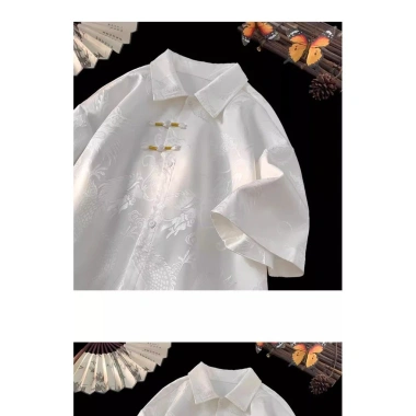 Áo sơ mi nam tay ngắn cổ điển Trung Quốc, silk cao cấp, làm áo khoác - 243.359 VND 5 Áo sơ mi nam tay ngắn cổ điển Trung Quốc, silk cao cấp, làm áo khoác - 243.359 VND 5