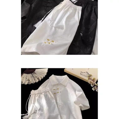 Áo sơ mi nam tay ngắn cổ điển Trung Quốc, silk cao cấp, làm áo khoác - 243.359 VND 8 Áo sơ mi nam tay ngắn cổ điển Trung Quốc, silk cao cấp, làm áo khoác - 243.359 VND 8