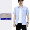 Áo sơ mi nam tay ngắn cổ đứng Vicenzo - Thô cotton mát, giảm 23% chỉ 165.000₫ 2