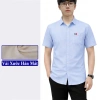 Áo sơ mi nam tay ngắn cổ đứng Vicenzo - Thô cotton mát, giảm 23% chỉ 165.000₫ 8