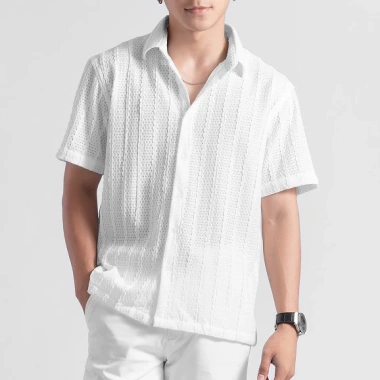 Áo sơ mi nam tay ngắn dệt lưới đi biển cổ bẻ co giãn tốt Hàn Quốc - 162.000₫ 6 Áo sơ mi nam tay ngắn dệt lưới đi biển cổ bẻ co giãn tốt Hàn Quốc - 162.000₫ 6