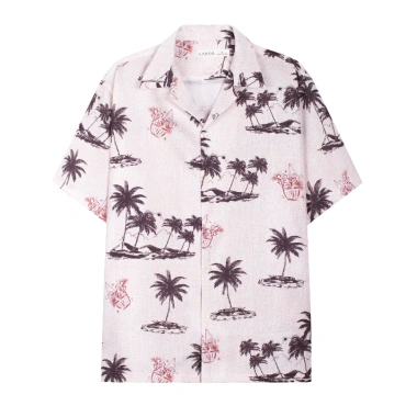 Áo sơ mi nam tay ngắn họa tiết Coconut Tree LADOS - Màu trẻ trung, dễ phối, thích hợp đi biển, đi chơi, giá 162.000₫