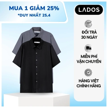 Áo sơ mi nam tay ngắn sang trọng vải mango chống nhăn, mát mẻ LADOS 28.110 Giá ưu đãi 144.000 VND