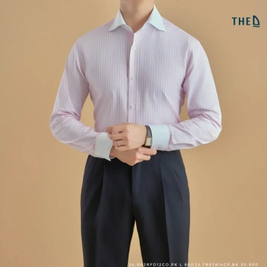 Áo sơ mi nam THE D cổ trắng Regular Fit 100% cotton - Giá chỉ 860.000₫