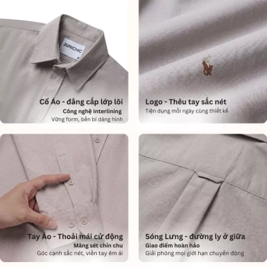 Áo Sơ Mi Nam Thêu Ngựa Cao Cấp Oxford & Linen Classic Fit - Thấm Hút Siêu Tốt, 275k 4