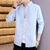 Áo sơ mi nam thời trang sọc nút dài tay, công sở mùa hè màu trắng - giá 117k 7