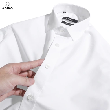 Áo sơ mi nam trắng dài tay ADINO vải nến lụa sợi sồi modal công sở trẻ trung 320k 3 Áo sơ mi nam trắng dài tay ADINO vải nến lụa sợi sồi modal công sở trẻ trung 320k 3