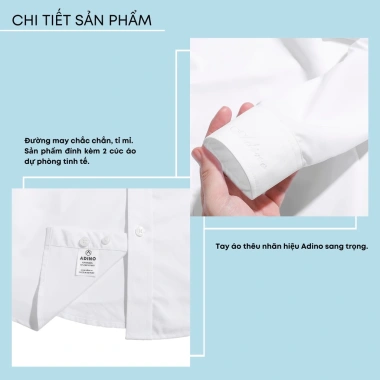 Áo sơ mi nam trắng dài tay ADINO vải nến lụa sợi sồi modal công sở trẻ trung 320k
